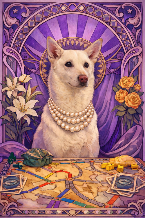 Dog with Pearls 